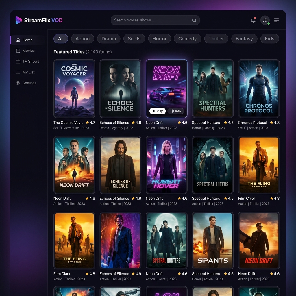 Catálogo de Filmes e Séries